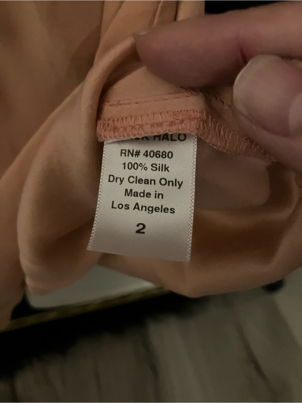 Black Halo Pink Coral Silk Tank Top - Picture 6 of 6